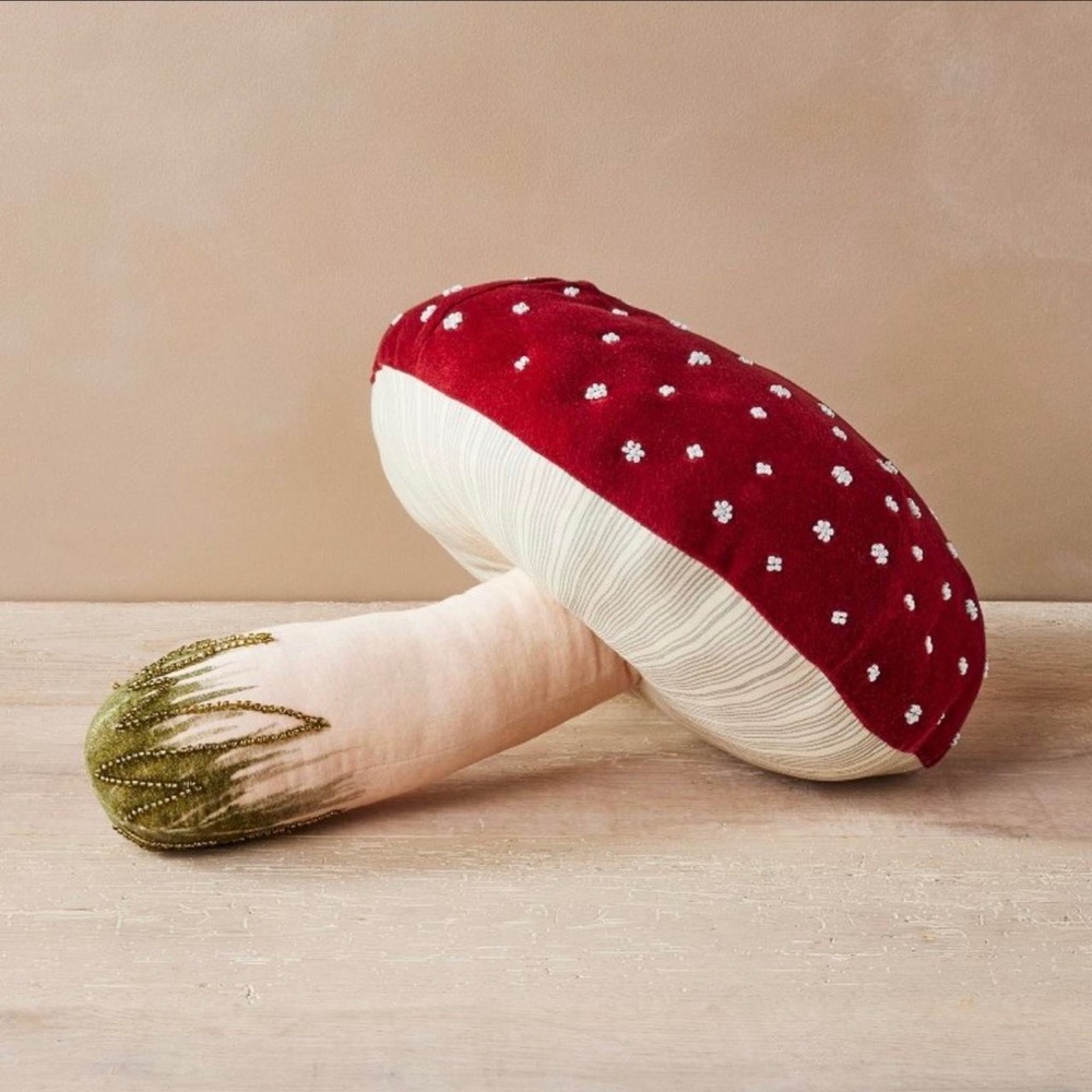 john derian x target fall mushroom shaped pillow unused!